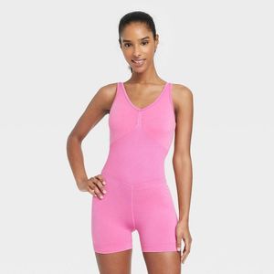 Women's Seamless Short Bodysuit - JoyLab Berry Pink XL NWOT